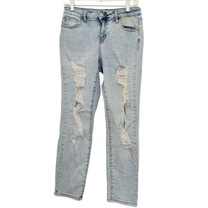 Judy Blue Boardwalk Blues Mid Rise Distressed Boyfriend Jeans